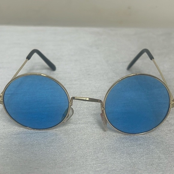 Blue round fashion Sunglasses OS - Picture 2 of 6